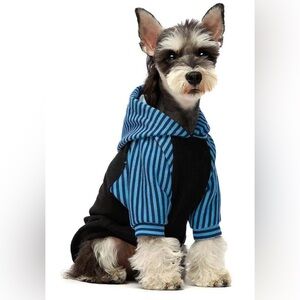 NEW Fitwarm Striped‎ Fleece Dog Hoodie Size Small